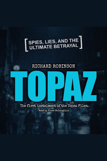 Topaz - A stunning espionage thriller debut (The Topaz Files Book 1) - cover