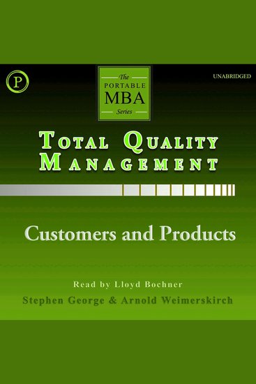 Total Quality Management - Customers and Products - cover