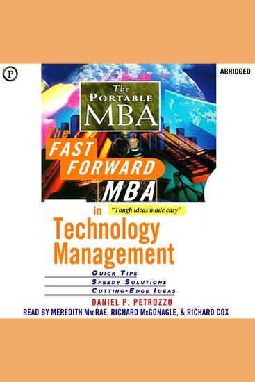 The Fast Forward MBA in Technology - Quick Tips Speedy Solutions Cutting-Edge Ideas - cover