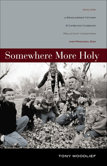 Somewhere More Holy - Stories from a Bewildered Father Stumbling Husband Reluctant Handyman and Prodigal Son - cover