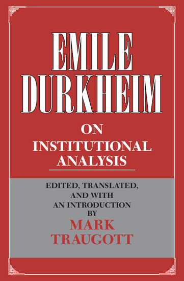 On Institutional Analysis - cover