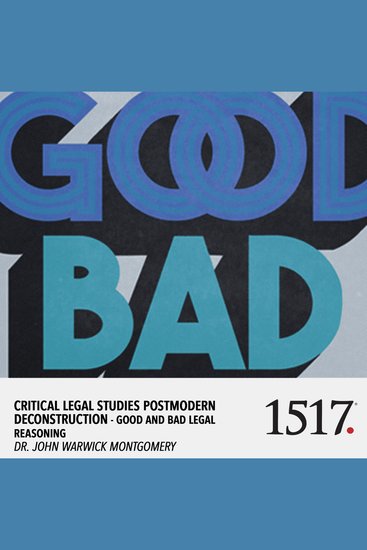 Postmodern Deconstruction - Good and Bad Legal Reasoning - cover