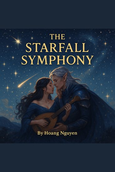 Starfall Symphony The: A Romantasy of Celestial Songs and Earthly Enchantments - When stars fall in love the universe sings - cover