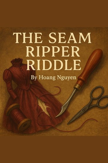 Seam Ripper Riddle The: A Cozy Mystery of Unpicked Clues and a Torn Truth - Some seams are meant to be opened others to reveal secrets - cover