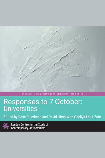 Responses to 7 October: Universities - cover