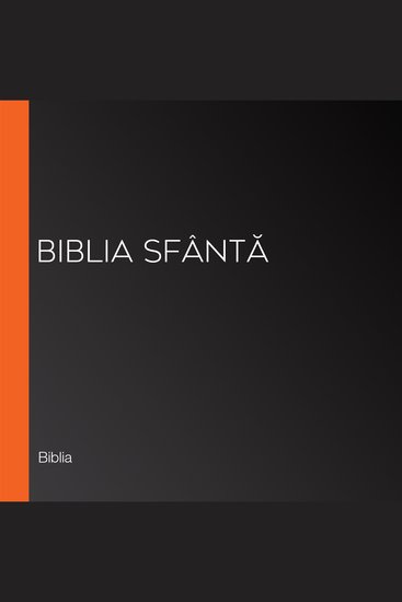 Biblia Sfântă - cover