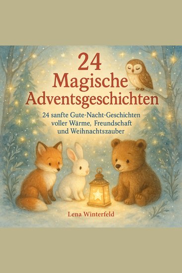 24 Magische Adventsgeschichten - Ein Hör-Adventskalender für Kinder von 4–7 Jahren - 24 sanfte Gute-Nacht-Geschichten voller Wärme Freundschaft und Weihnachtszauber - cover