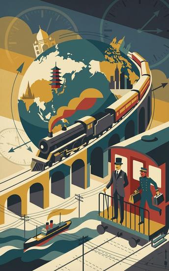 Maan ympäri 80 päivässä - Rikastettu painos Matka fantasioiden maailmaan ja teknologian ihmeisiin - cover