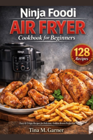 Ninja Foodi Air Fryer Cookbook For Beginners - 128 Easy Delicious Recipes from Breakfast to Dessert—Master Your Ninja Foodi with Crispy Golden Restaurant-Quality Results Every Time - cover