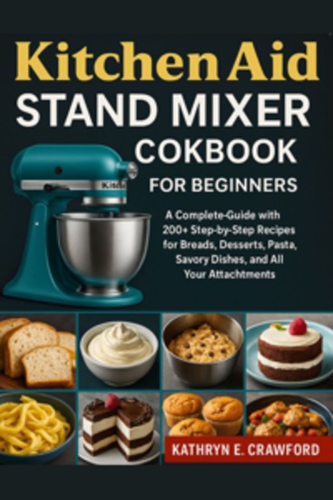 KitchenAid Stand Mixer Cookbook for Beginners - A Complete Guide with 200+ Step-by-Step Recipes for Breads Desserts Pasta Savory Dishes and All Your Attachments - cover