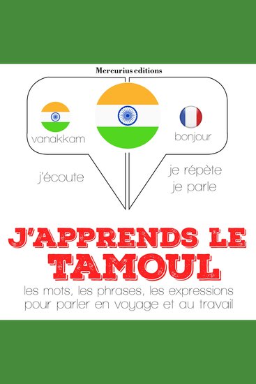 J'apprends le tamoul - Ecoute répète parle : méthode de langue - cover