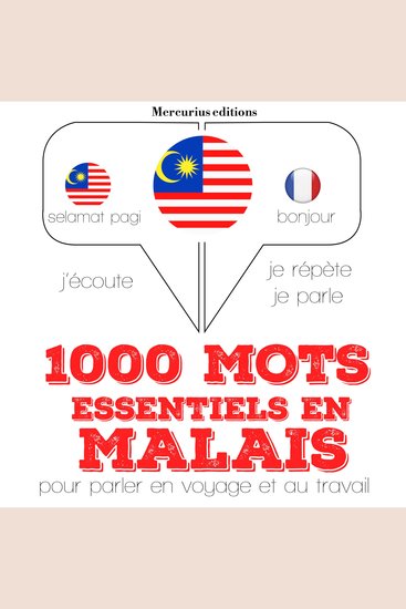 1000 mots essentiels en malais - Ecoute répète parle : méthode de langue - cover
