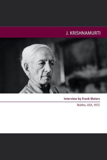 Interview by Frank Waters - Malibu 1972 - cover