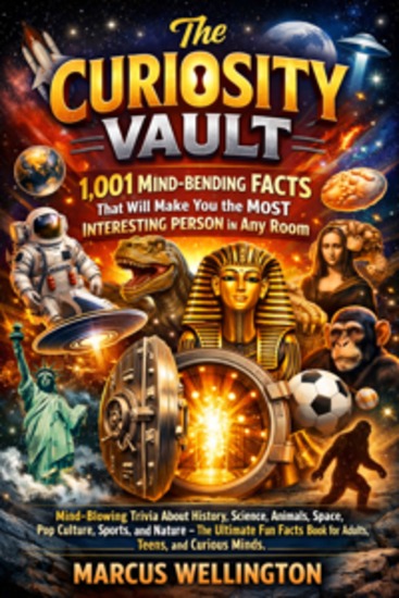 The Curiosity Vault: 1001 Mind-Bending Facts That Will Make You the Most Interesting Person in Any Room - Mind-Blowing Trivia About History Science Animals Space Pop Culture Sports and Nature – The Ultimate Fun Facts Book for Adults Teens and Curious Minds - cover