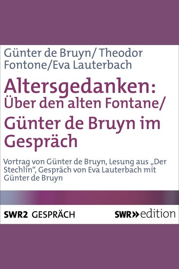 Altersgedanken - Über den alten Fontane - Vortrag Lesung und Gespräch - cover