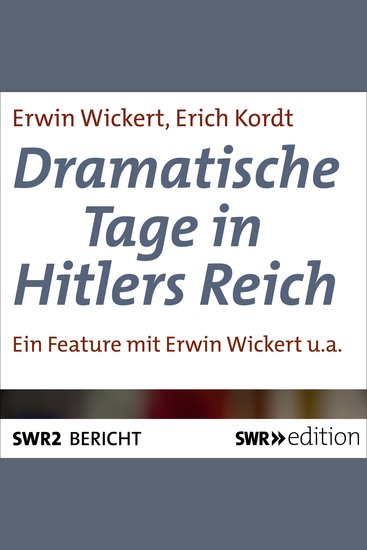 Dramatische Tage in Hitlers Reich - cover