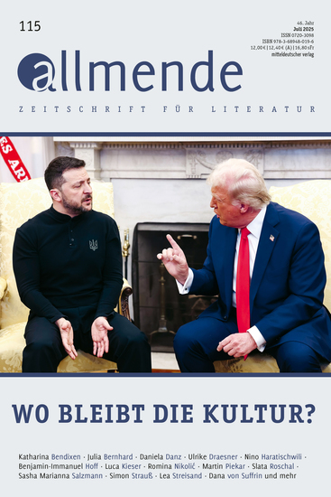Allmende 115 – Zeitschrift für Literatur - Wie kann Literatur auf die Krisen in der Welt reagieren? - cover