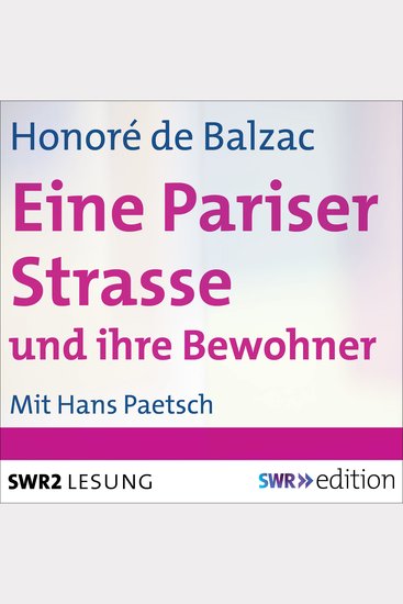 Eine Pariser Straße und ihre Bewohner - cover