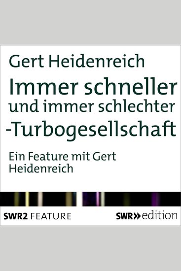Immer schneller und immer schlechter - Turbogesellschaft - cover