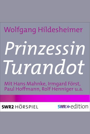 Prinzessin Turandot - cover