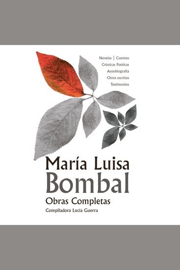 Obras completas de María Luisa Bombal - cover