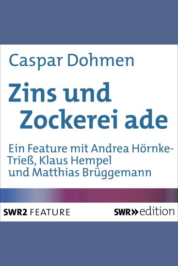 Zins und Zockerei ade - cover