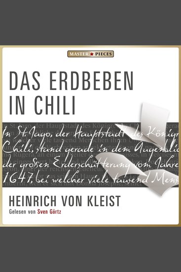 Das Erdbeben in Chili - cover