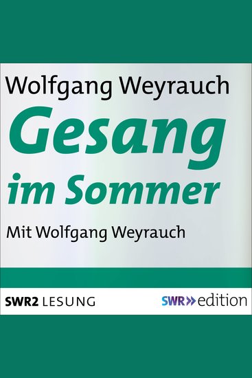 Gesang im Sommer - Gedichte - cover