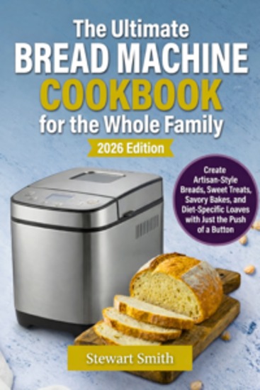 The Ultimate Bread Machine Cookbook for the Whole Family - Create Artisan-Style Breads Sweet Treats Savory Bakes and Diet-Specific Loaves with Just the Push of a Button - cover
