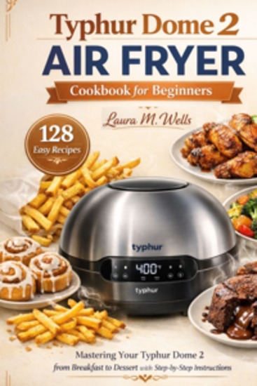 Typhur Dome 2 Air Fryer Cookbook for Beginners - 128 Easy Recipes for Mastering Your Typhur Dome 2 from Breakfast to Dessert with Step-by-Step Instructions - cover