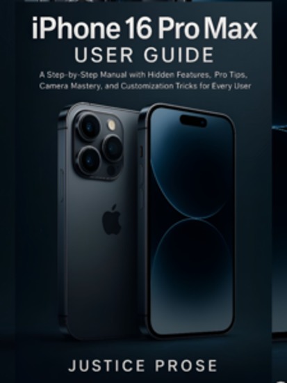iPhone 16 Pro Max User Guide - A Step-by-Step Manual with Hidden Features Pro Tips Camera Mastery and Customization Tricks for Every User - cover