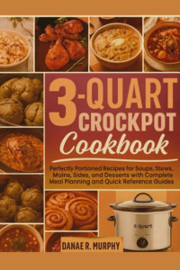 3-Quart Crockpot Cookbook - 200+ Perfectly Portioned Recipes for Soups Stews Mains Sides and Desserts with Complete Meal Planning and Quick Reference Guides - cover