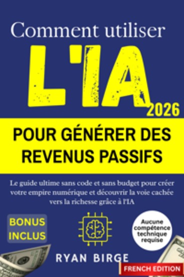 Comment utiliser l'IA pour générer des revenus passifs - Le guide ultime sans code et sans budget pour créer votre empire numérique et découvrir la voie cachée vers la richesse grâce à l'IA - cover