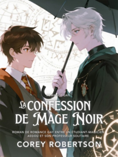 Romance Gay : La confession de Mage Noir - Roman de romance gay entre un étudiant-magicien assidu et son professeur solitaire - cover