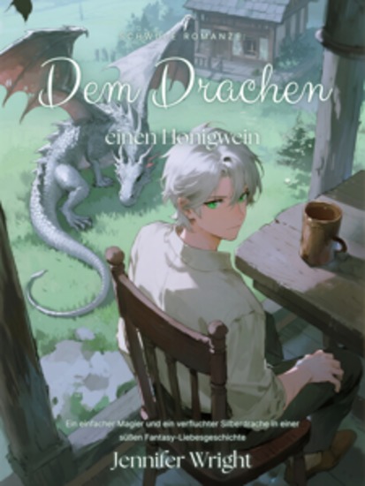 Schwule Romanze: Dem Drachen einen Honigwein - Ein einfacher Magier und ein verfluchter Silberdrache in einer süßen Fantasy-Liebesgeschichte - cover