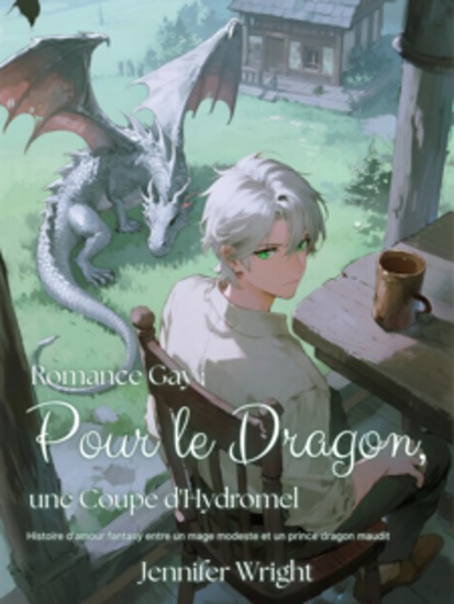 Romance Gay : Pour le Dragon une Coupe d'Hydromel - Histoire d'amour fantasy entre un mage modeste et un prince dragon maudit - cover
