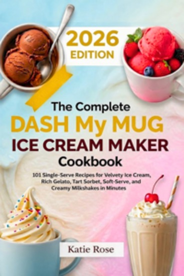 The Complete Dash My Mug Ice Cream Maker Cookbook: 101 Single-Serve Recipes for Velvety Ice Cream Rich Gelato Tart Sorbet Soft-Serve and Creamy Milkshakes in Minutes - cover
