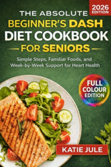 The Absolute Beginner's Dash Diet Cookbook for Seniors - Simple Steps Familiar Foods and Week-by-Week Support for Heart Health - cover