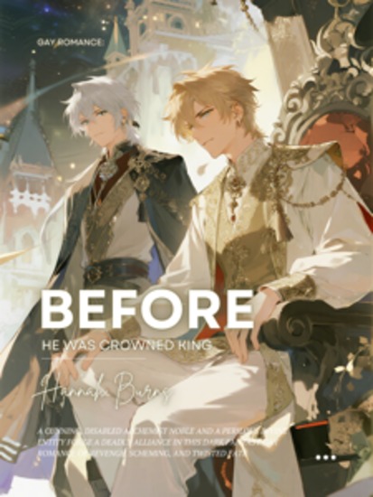 Gay Romance: Before He Was Crowned King - A cunning disabled alchemist noble and a perilous divine entity forge a deadly alliance in this dark fantasy gay romance of revenge scheming and twisted fate - cover