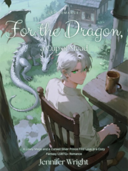 Gay Romance: For the Dragon a Cup of Mead - A Lowly Mage and a Cursed Silver Prince Find Love in a Cozy Fantasy LGBTQ+ Romance - cover