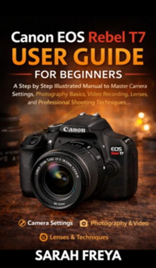 Canon Eos Rebel T7 User Guide For Beginners - A Step by Step Illustrated Manual to Master Camera Settings Photography Basics Video Recording Lenses and Professional Shooting Techniques - cover