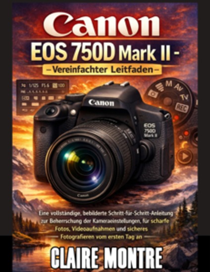 Canon EOS 750D Mark II – Vereinfachter Leitfaden - Eine vollständige bebilderte Schritt-für-Schritt-Anleitung zur Beherrschung der Kameraeinstellungen für scharfe Fotos Videoaufnahmen und sicheres Fotografieren vom ersten Tag an - cover