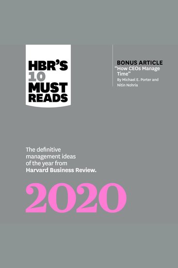 HBR's 10 Must Reads: 2020 - cover