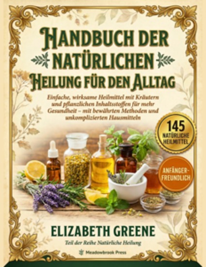 Handbuch der Natürlichen Heilung für den Alltag - Einfache wirksame Heilmittel mit Kräutern und pflanzlichen Inhaltsstoffen für mehr Gesundheit – mit bewährten Methoden und unkomplizierten Hausmitteln - cover