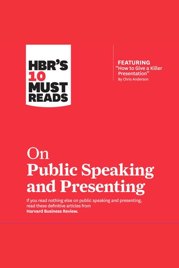 HBR's 10 Must Reads on Public Speaking and Presenting - cover