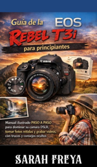 Guía de la Canon EOS Rebel T3i para principiantes - Manual ilustrado paso a paso para dominar su cámara DSLR tomar fotos nítidas y grabar videos con trucos y consejos ocultos - cover