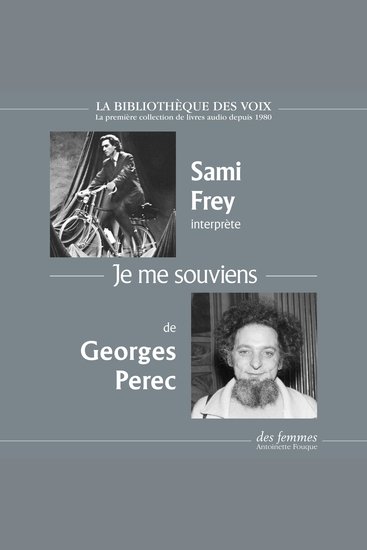 Je me souviens - cover