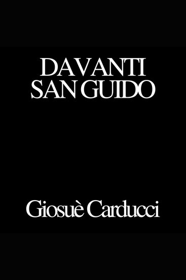 Davanti San Guido - cover