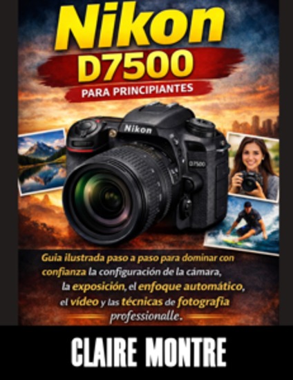 Nikon D7500 para principiantes - Guía ilustrada paso a paso para dominar con confianza la configuración de la cámara la exposición el enfoque automático el vídeo y las técnicas de fotografía profesional - cover