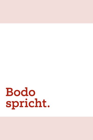 Bodo Spricht - cover